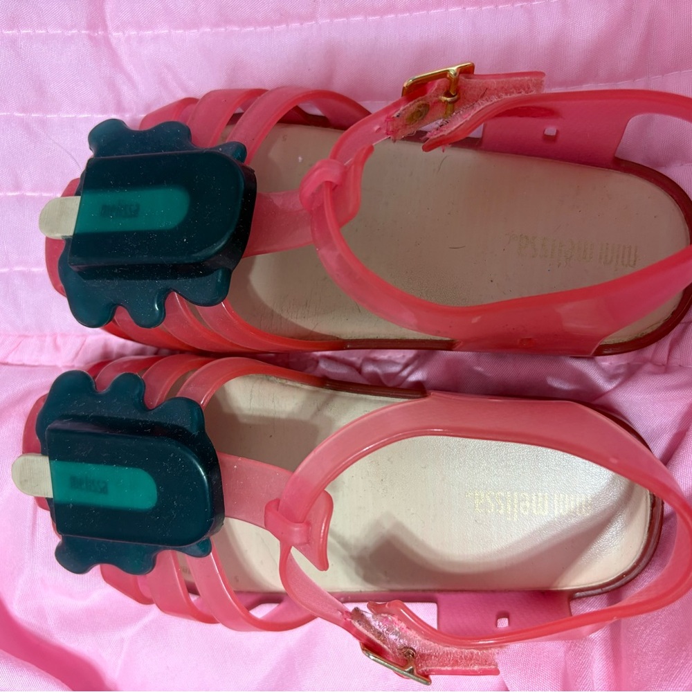Pink Jelly Sandals Mini Melissa Melted Popsicle